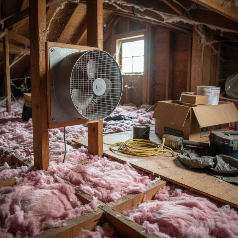 Attic Vent Fan Installation