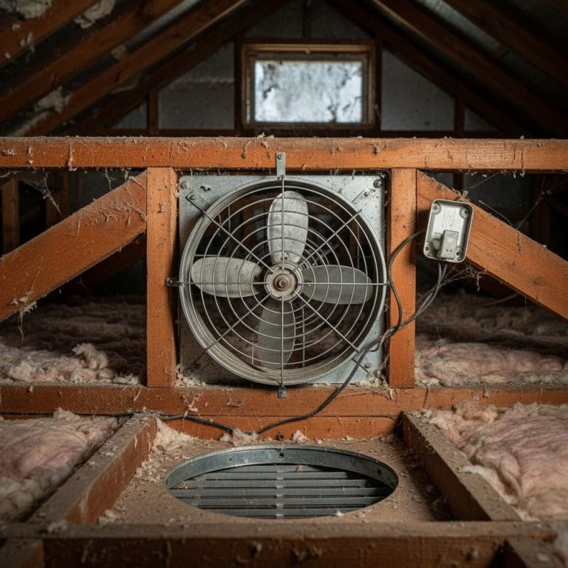 Attic Vent Fan Installation