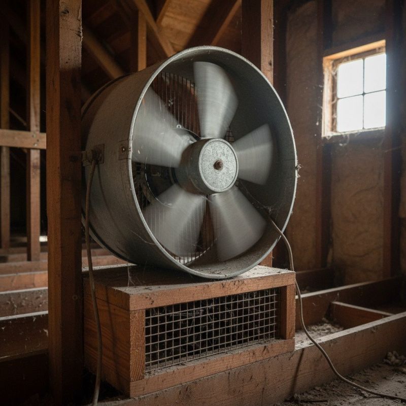 Attic Vent Fan Installation