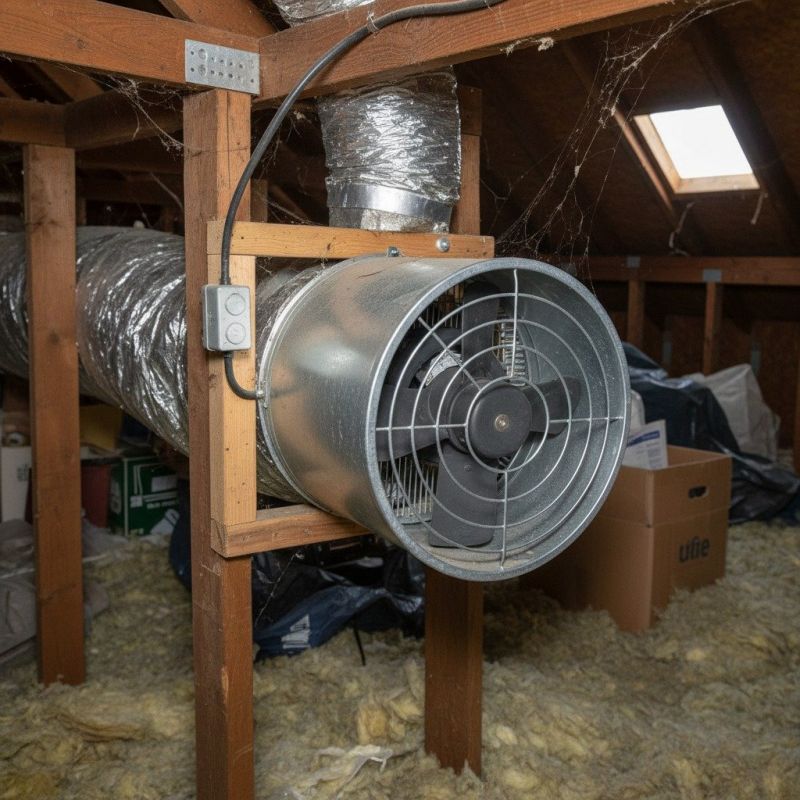 Attic Vent Fan Installation